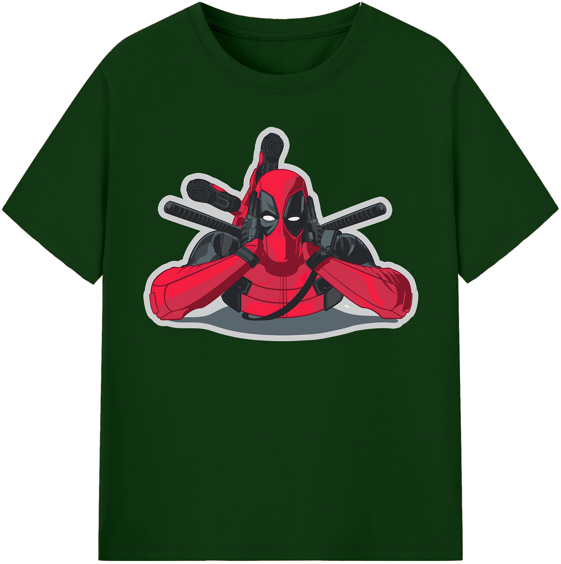 （画像用） Deadpool デッドプール 綿100％半袖Tシャツ（フロントプリント）